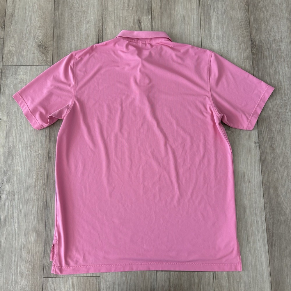 Peter Millar Summer Comfort Pink Polo Shirt‎ Large L Short Sleeve Collared Knit - Picture 6 of 6